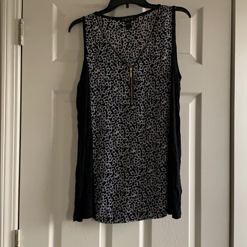 Black & White Patterned Tank Top